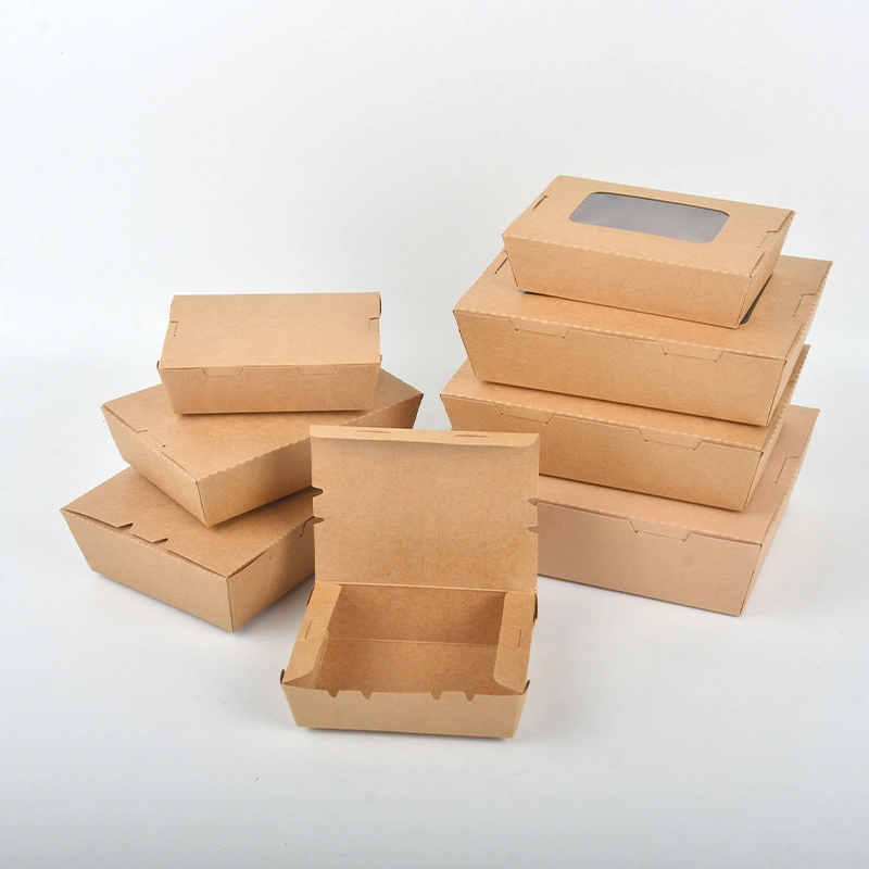 Wholesale Food Box Salad Fruit Kraft Paper Lunch Box - Image 3