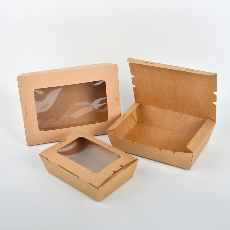 Wholesale Food Box Salad Fruit Kraft Paper Lunch Box - Image 4