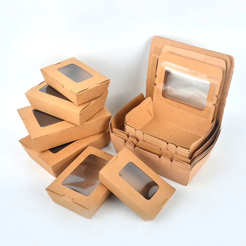 Wholesale Customized Disposable Recycled Kraft Paper Lunch Box - Image 7