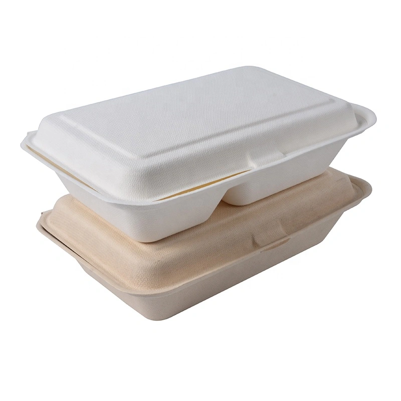 Customizable Biodegradable Fast Food Container Bagasse Packing Box with Lid