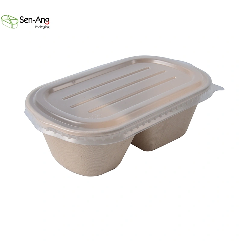 Disposable 700ml 850ml 1000ml Sugarcane Biodegradable Lunch Box
