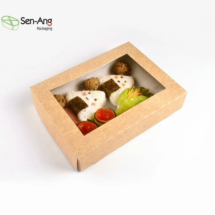 Disposable Takeaway Paper Packaging Kraft Eco Friendly Sushi Box