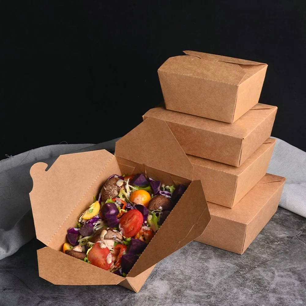 Eco Friendly Disposable Lunch Tacos Burger Paper Takeout Food Box - Image 7