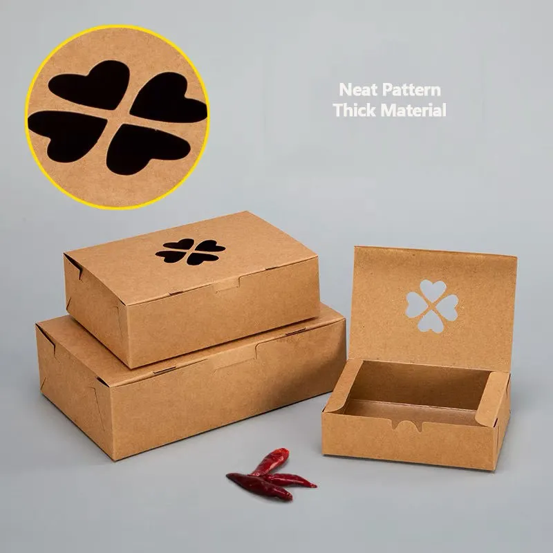 Hot Selling Custom Print Kraft Paper Takeaway Lunch Box with Clear Lid - Image 7