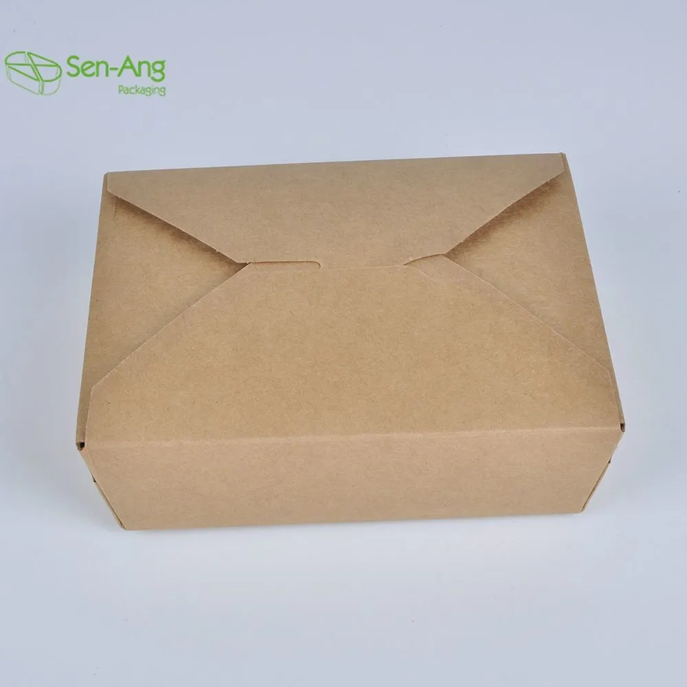 Rectangular Take Away Lunch Snack Paper Box with Window