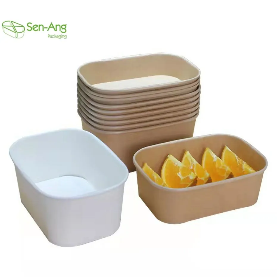 Top Fashion Lunch Box Takeaway with Lid Kraft Paper Rectangle Box - Image 5