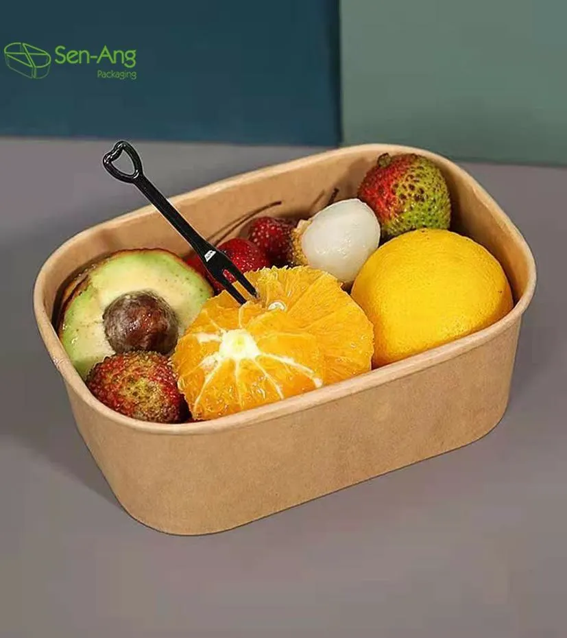 Top Fashion Lunch Box Takeaway with Lid Kraft Paper Rectangle Box - Image 6
