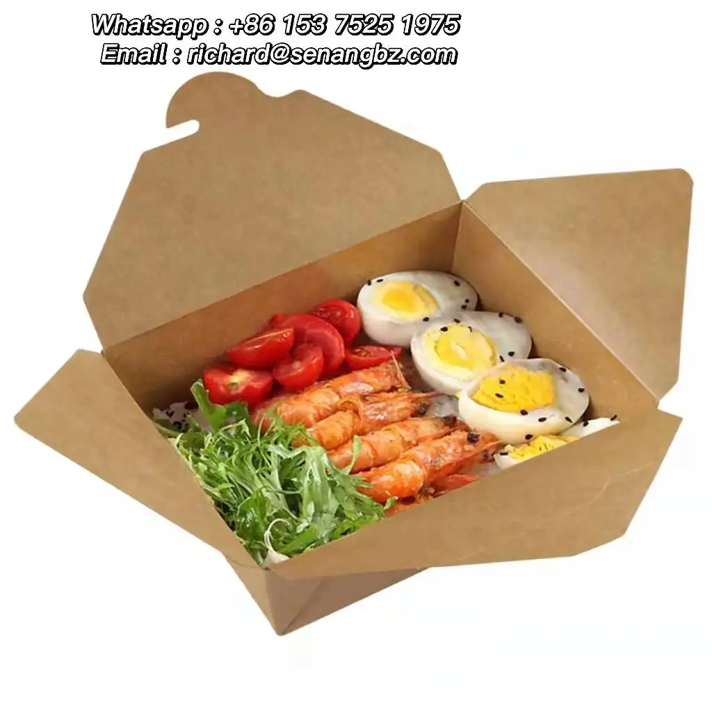 Hot Selling Recycled Brown Kraft Paper Food Grade Kraft Food Box