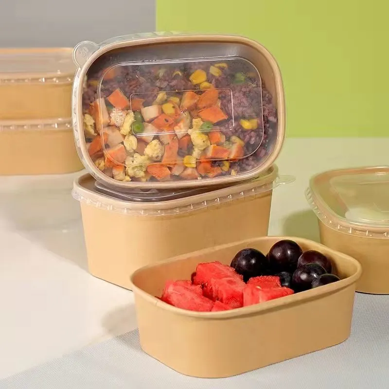 Good Quality Takeaway Packaging Kraft Paper Disposable Box - Image 3