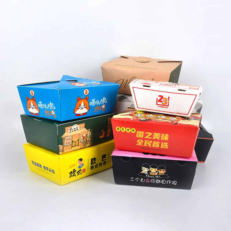 Customized Togo Takeout Noodle Kraft Take Away Box