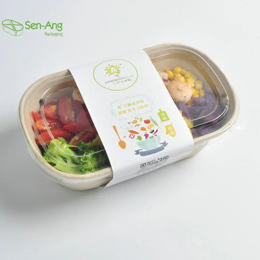 Biodegradable Wholesale Bagasse Pulp Eco Friendly Oval Food Container