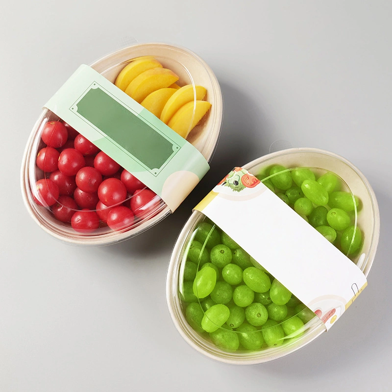 Custom Biodegradable Olive Shape Division Sugarcane Box