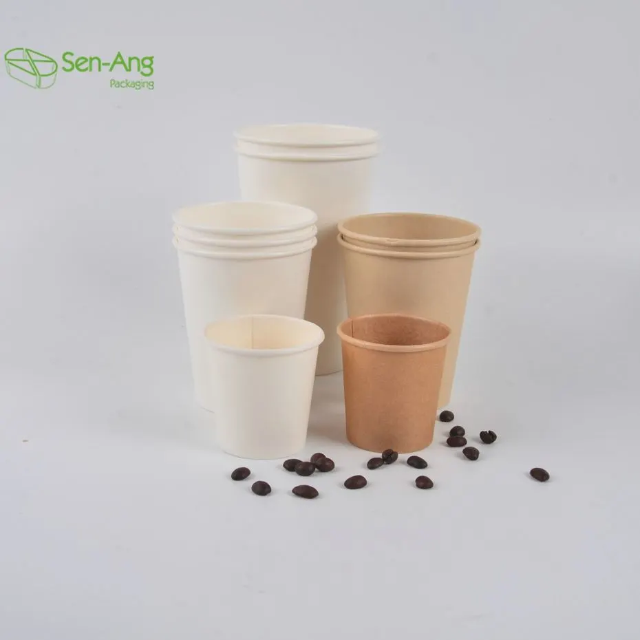 Food Grade Plastic Free 6oz 12oz 16oz Paper Cup with Lid - Image 3