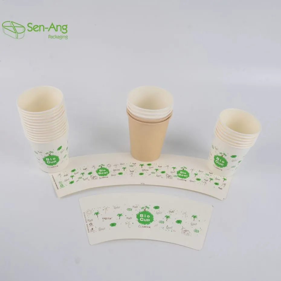 Food Grade Plastic Free 6oz 12oz 16oz Paper Cup with Lid - Image 5