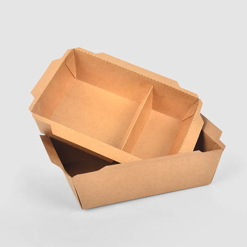 Disposable Kraft Paper Food Box Salad Takeaway Box with Lid - Image 3