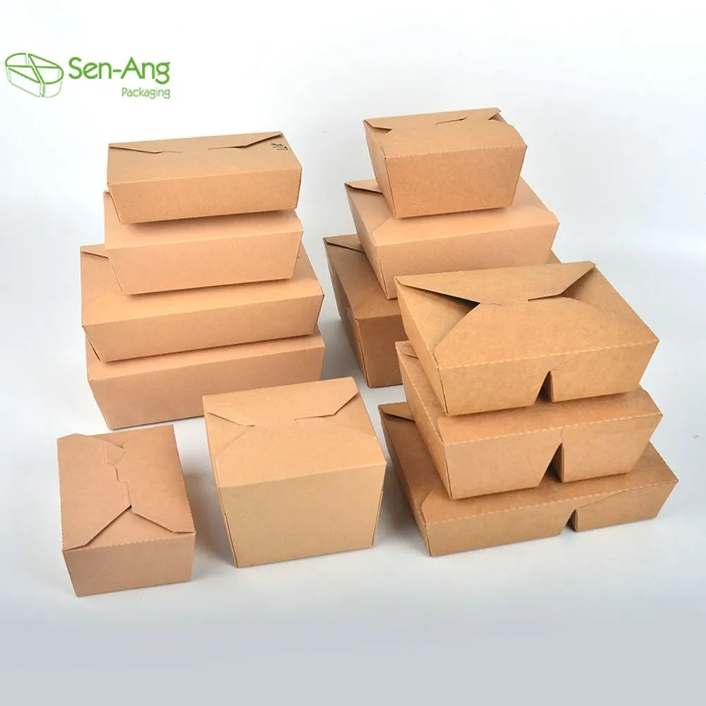 Best Price Rectangle Kraft Paper Cookie Snack Fried Chicken Box with Lid