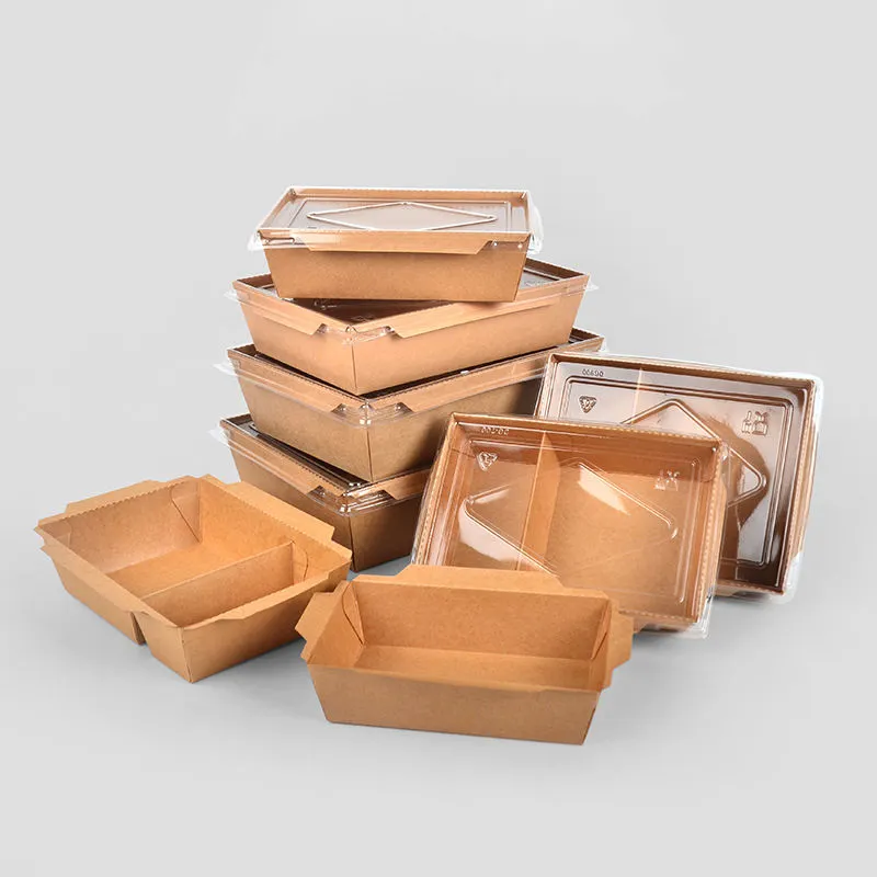 Take Away Box Kraft Paper Lunch Bento Salad Packaging Box for Sale