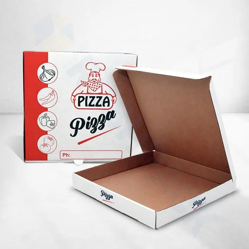 Corrugated 6 8 10 12 16 Inch Pizza Box For Template - Image 5