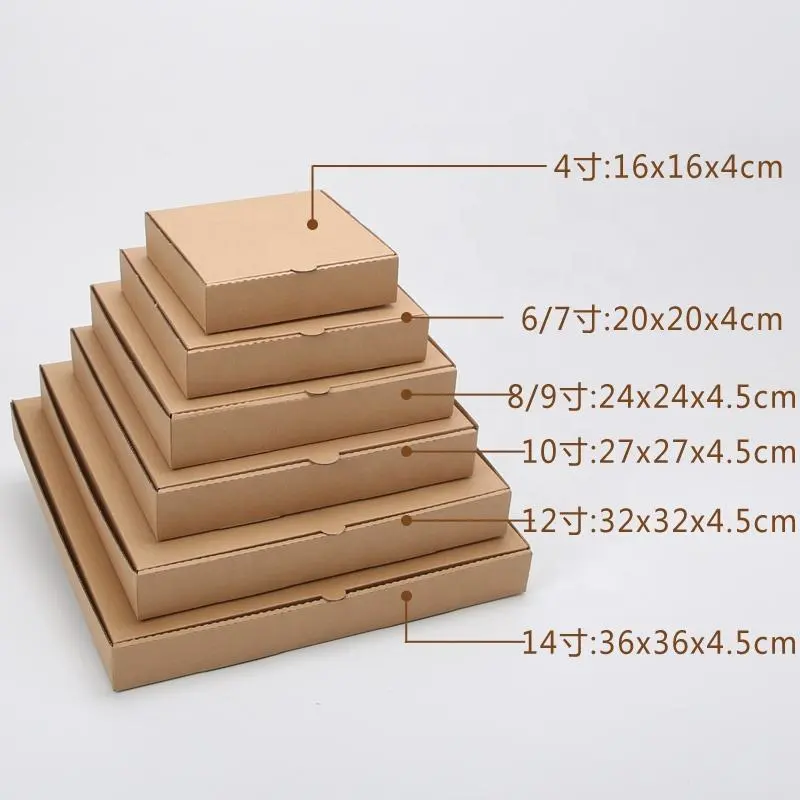 Corrugated 6 8 10 12 16 Inch Pizza Box For Template - Image 7