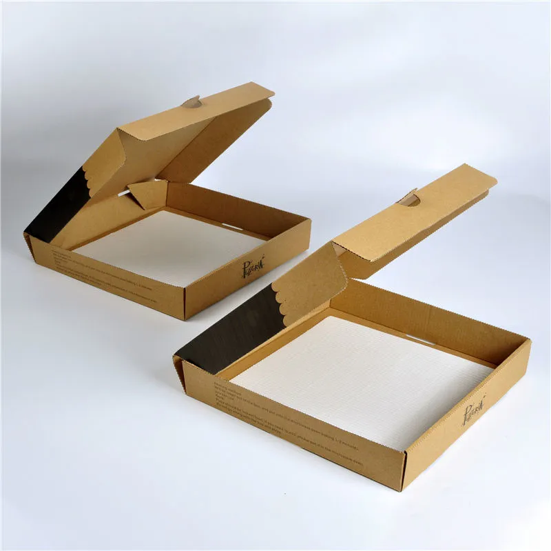Printed Brown Kraft Paper Pizza Box Cheap Brown Paper Pizza Box - Image 5