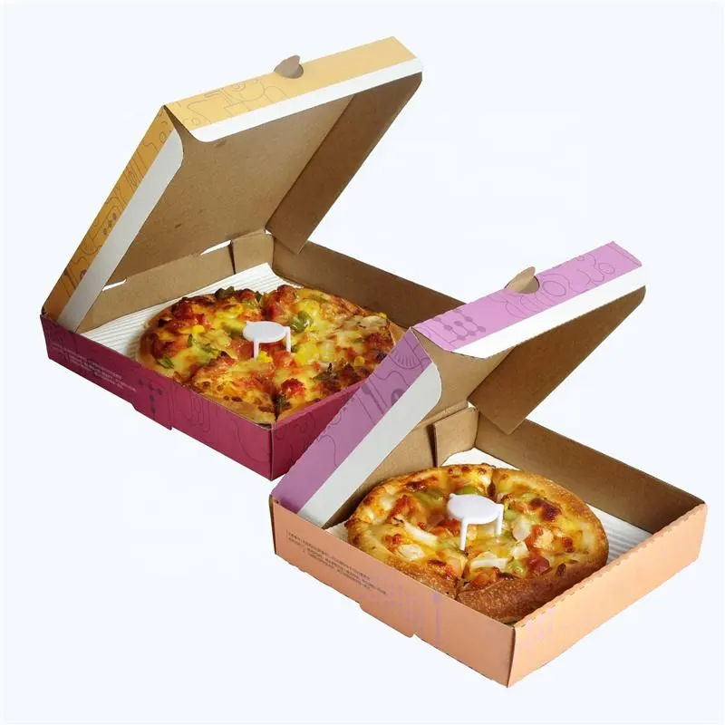 Wholesale Emballage Pizza Food Packaging Takeaway Custom Pizza Carton Boxes - Image 7