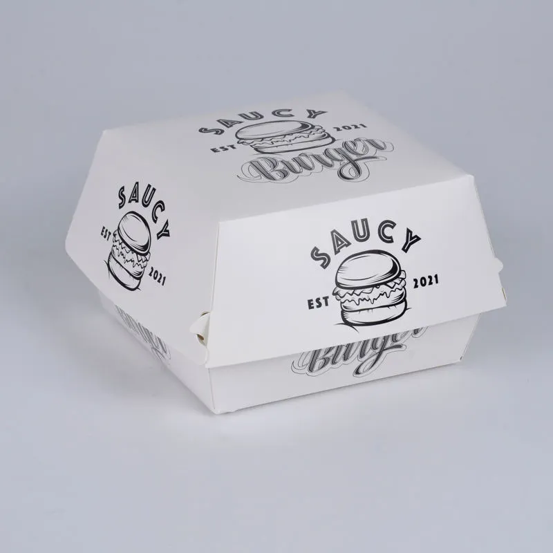 Take Away Lunch Packing Fries Fast Food Clamshell Hamburger Box