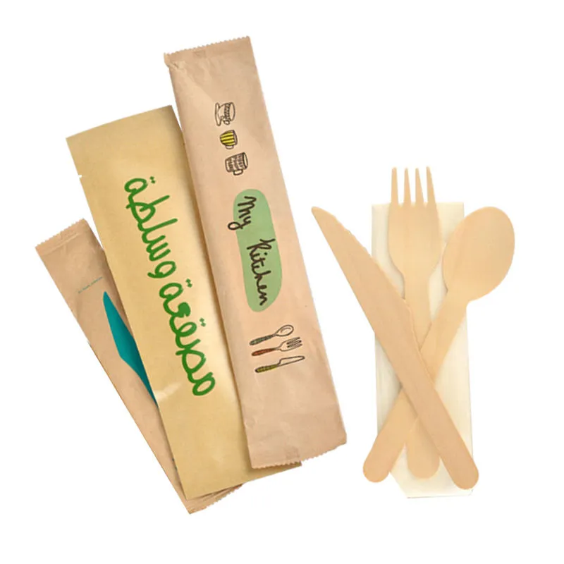 Wholesale Custom Eco-friendly Natural Bamboo Cutlery Set