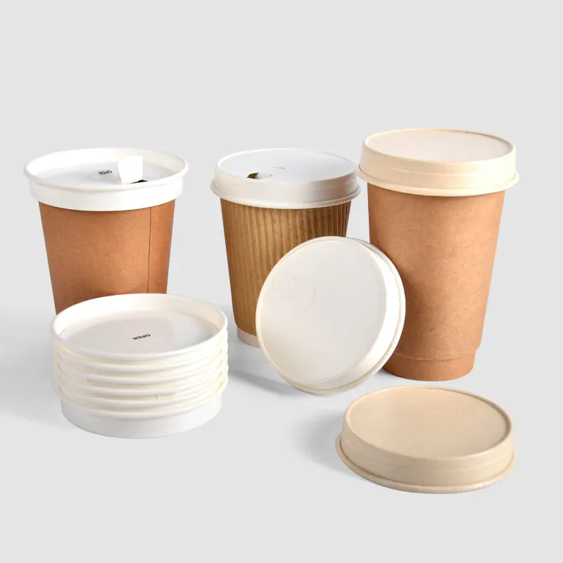 Wholesale Paper Lid For 8oz 12oz 16oz Disposable Paper Cups