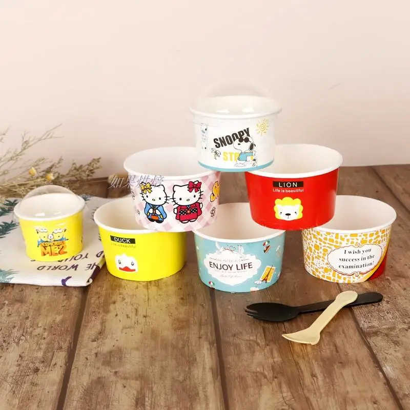 Factory Hot Sale Wholesale Color Customized Container Ice Cream Bucket Cup