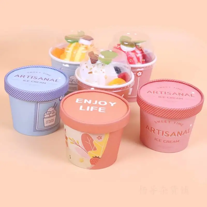 Factory Hot Sale Customized Color Ice Cream Cup Ice Cream Bowl
