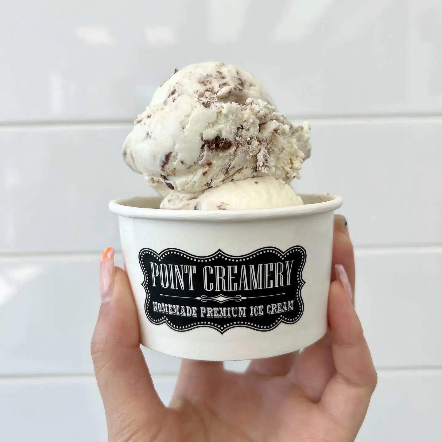 Eco Friendly Printed Logo Paper Ice Cream Cups with Lid - Image 5