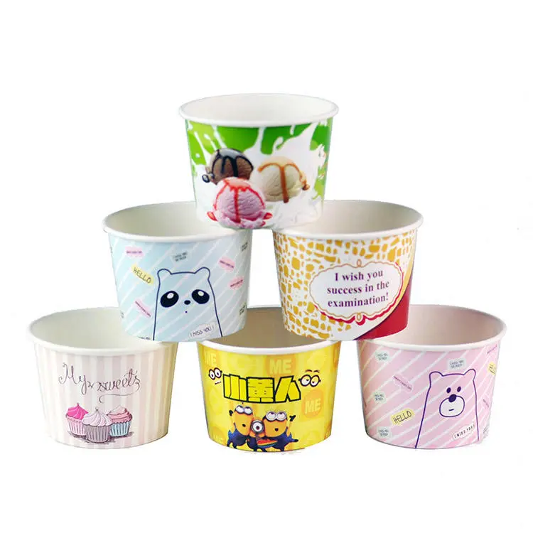 Wholesale 24oz Custom Printed Disposable Ice Cream Cup