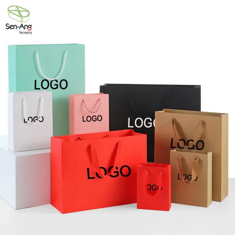 Custom Design Clothing Shoes Gift Paper Bag with Handle