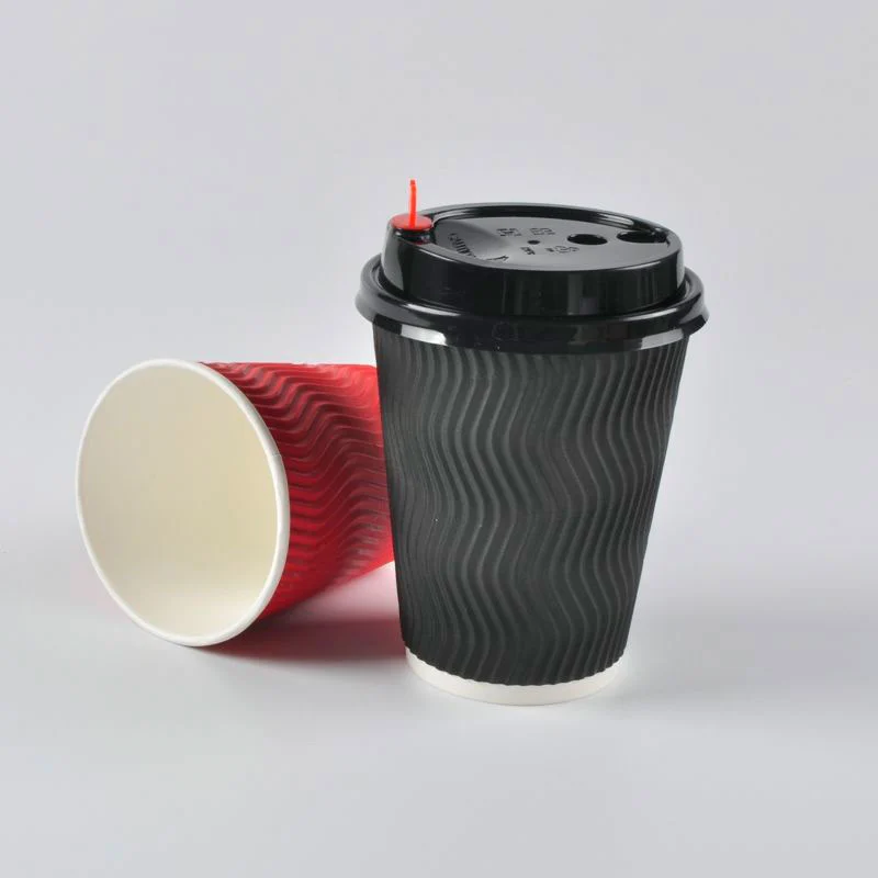 Customized Printed Logo Eco Friendly Brown Disposable Coffee Paper Kraft Cup